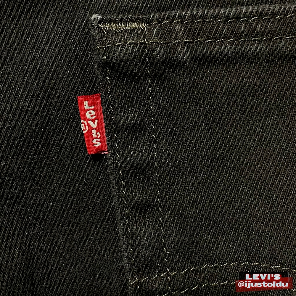 Levi's 505 Men's Regular Fit Straight Leg Black Denim Jeans | Size W36″ - L30″ - Picture 12 of 16